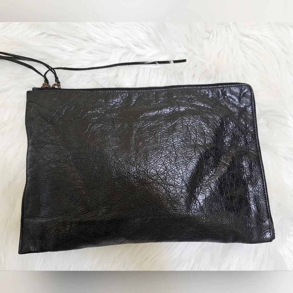Balenciaga 2015 Lambskin Motocross Classic Zip Around Flat clutch bag - Picture 3 of 17